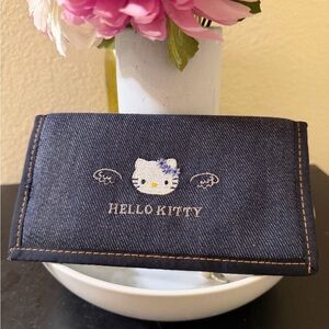 Hello Kitty Navy Blue Denim Wallet
